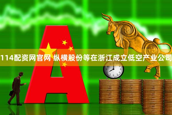 114配资网官网 纵横股份等在浙江成立低空产业公司