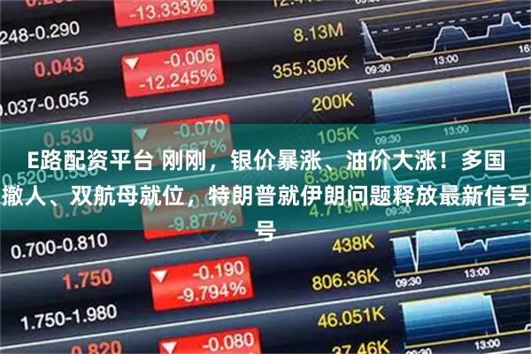 E路配资平台 刚刚，银价暴涨、油价大涨！多国撤人、双航母就位，特朗普就伊朗问题释放最新信号