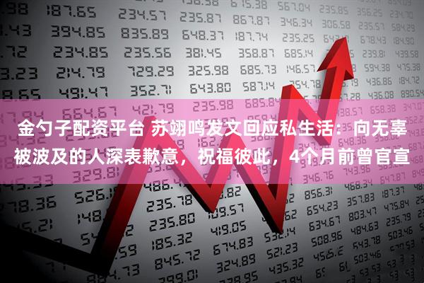 金勺子配资平台 苏翊鸣发文回应私生活：向无辜被波及的人深表歉意，祝福彼此，4个月前曾官宣
